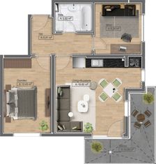 Apartament 3 camere finalizat cu predare imediata! 72 753 Euro + TVA