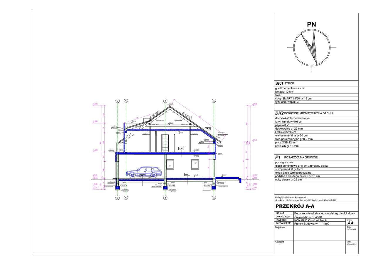 Sprzedam dom bliźniaczy Śmigiel ul. Cyprysowa nr działki 1846/34 - Pełny obrazek: 5/7