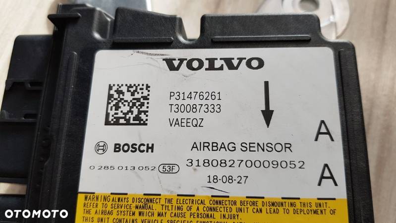 Volvo XC40 XC60 II XC90 II S90 V90 sterownik AirBag SRS moduł poduszek crash data sensor 2017 2018 - 3