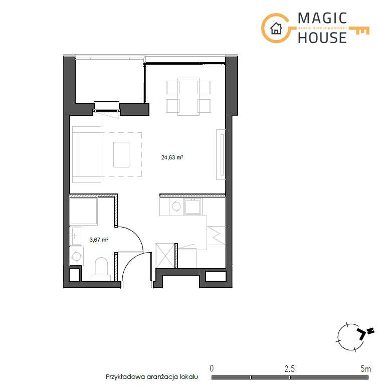 Kawalerka z balkonem - Pełny obrazek: 4/4