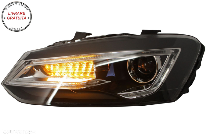 Faruri LED XENON HID VW Polo 6R / 6C / 61 (2011-2017) Devil Eye Look- livrare gratuita - 9