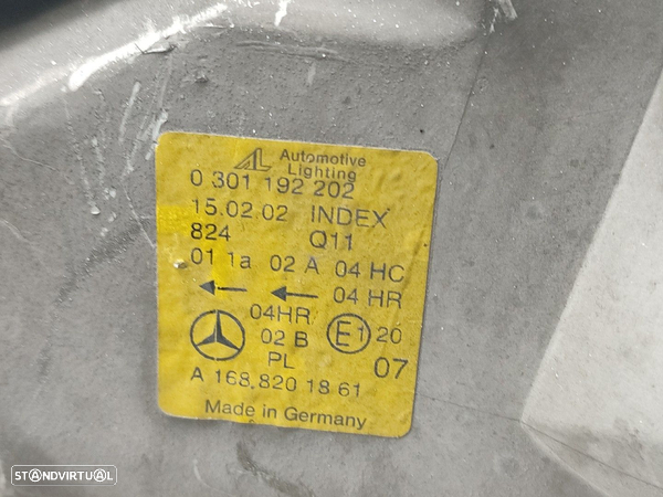 Optica Farol Direita Drt Mercedes-Benz A-Class (W168) - 5