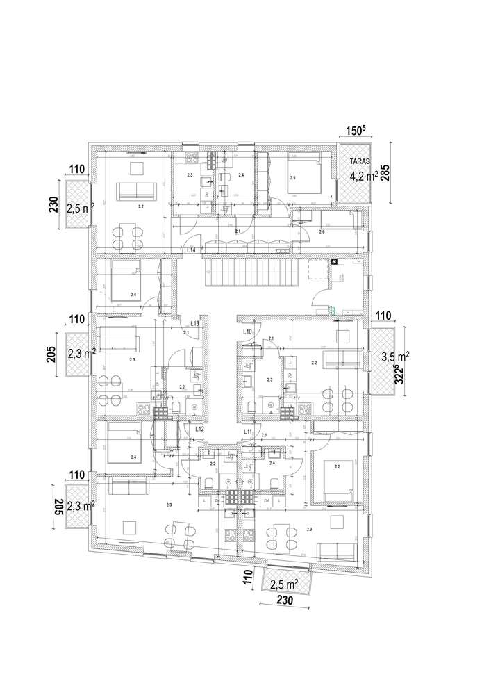 Mieszkanie 57m2 3 pokoje +  m2 balkon - Pełny obrazek: 5/5
