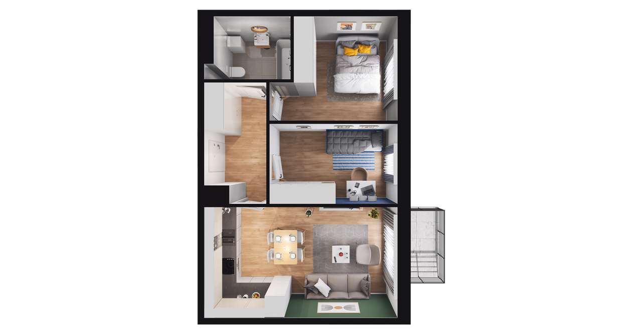 Osiedle Kwietne Łąki | mieszkanie 2-pok. | 35 - Pełny obrazek: 3/9