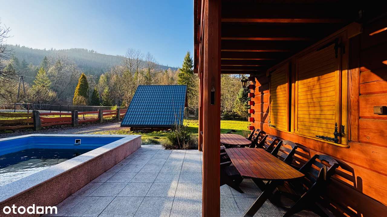 Piękny dom z bala z basenem pod Starym Groniem BRENNA-5