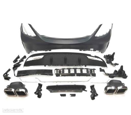 PARA-CHOQUES TRASEIRO PARA MERCEDES W205 LOOK C63 14-18 PONTEIRAS DE ESCAPE - 3