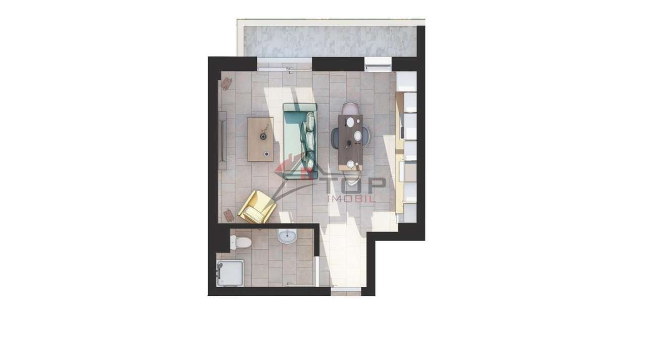 Apartament 1 camera Visan - Bucium - Imagine principală: 3/4