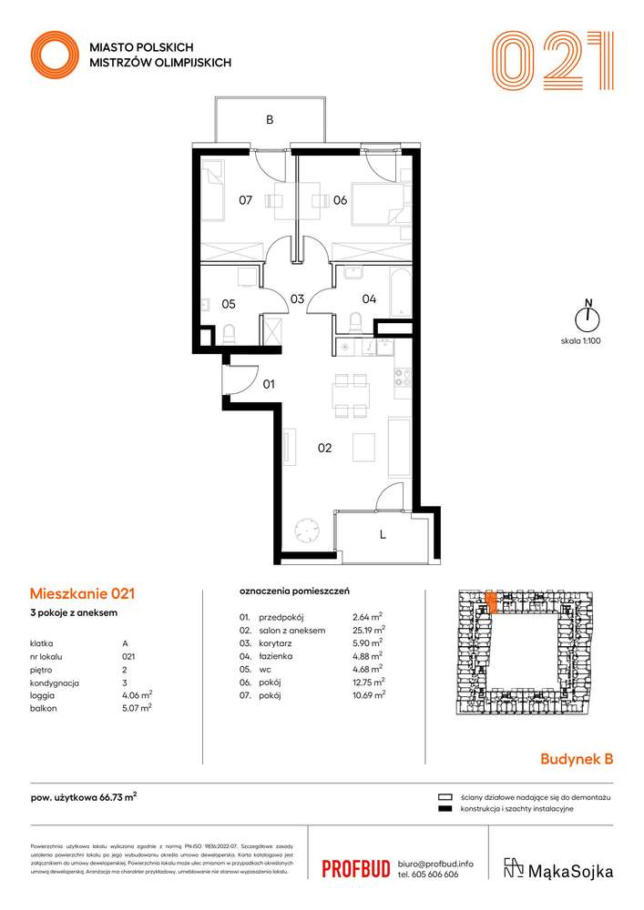 3-pokojowe mieszkanie 66m2 + balkon Bez Prowizji - Pełny obrazek: 2/9