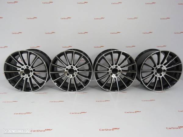 Jantes Look Mercedes Turbine 18x7.5 ET44 + 8.5 ET33 5x112 Black Machined - 1