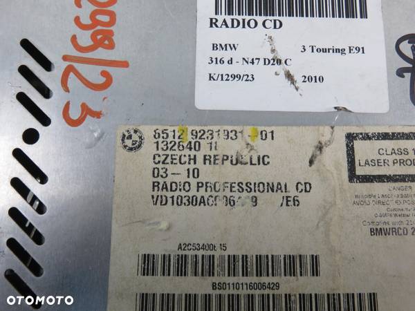 RADIO BMW E91 9231931 - 6