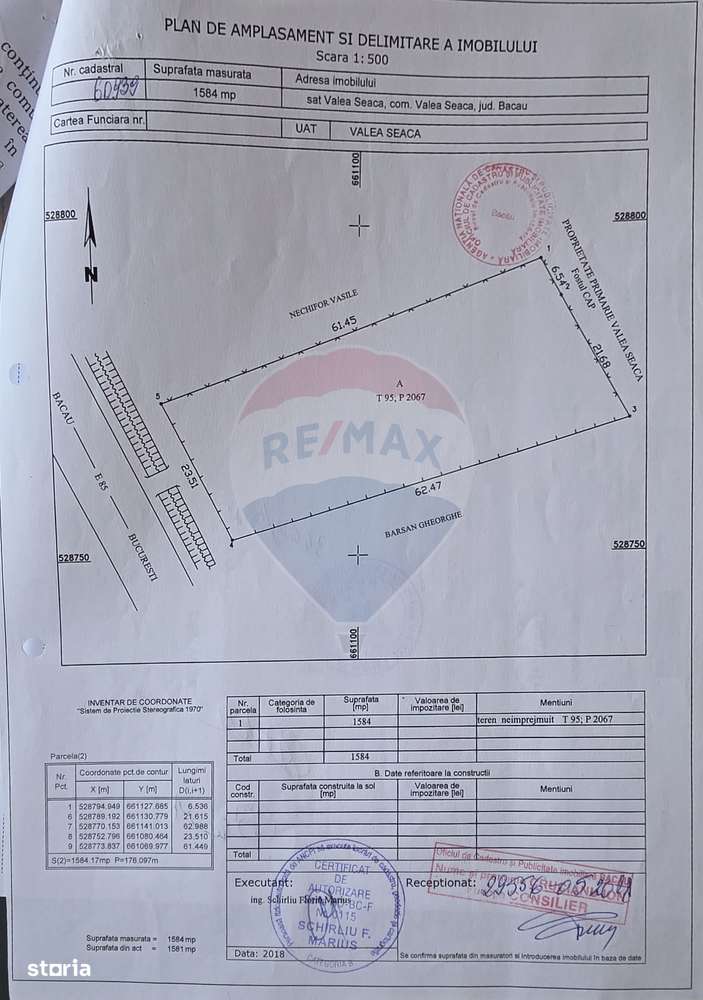 De vânzare teren intravilan 1584 mp Valea Seaca - Bacău - Imagine principală: 5/5