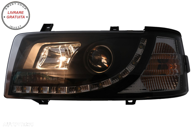 Faruri LED DRL VW Transporter T4 (1990-2003) Negru- livrare gratuita - 7