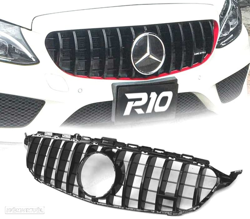 GRELHA PARA MERCEDES CLASE C W205 15-17 PRETO BRILHO - 1