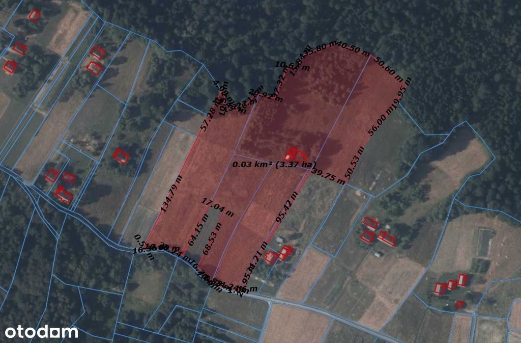 Działka Wesoła gm. Nozdrzec 3,37ha