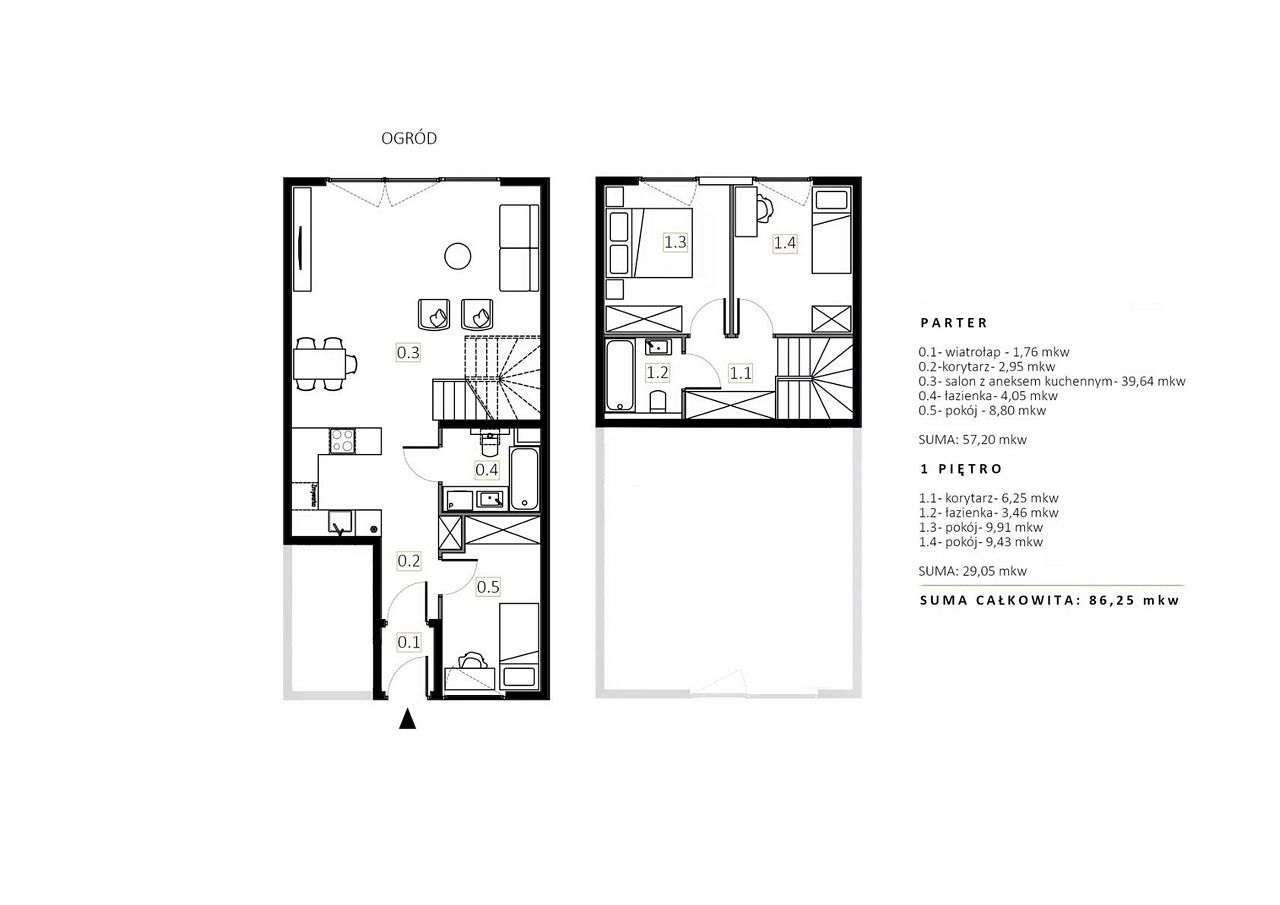 Gotowy bliźniak* Ogrzewanie podłogowe* Ogród+Taras*-3