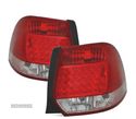 FAROLINS TRASEIROS LED PARA VOLKSWAGEN VW GOLF 5 6 VARIANT 07+ VERMELHO BRANCO - 1