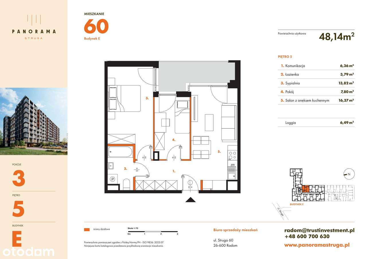 Panorama Struga | mieszkanie 3-pok. | E_60 - Pełny obrazek: 3/8