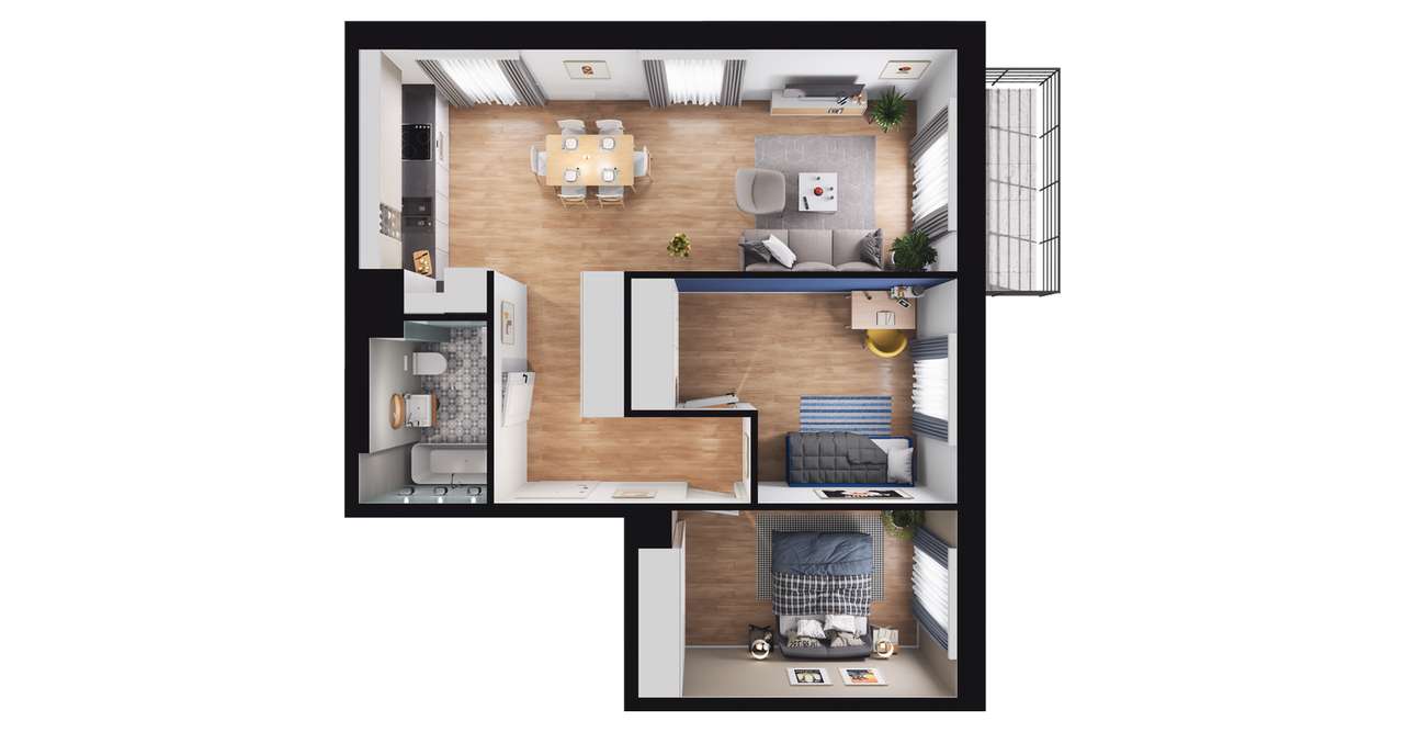 Ludowa Park | mieszkanie 3-pok. | B_M32 - Pełny obrazek: 3/9