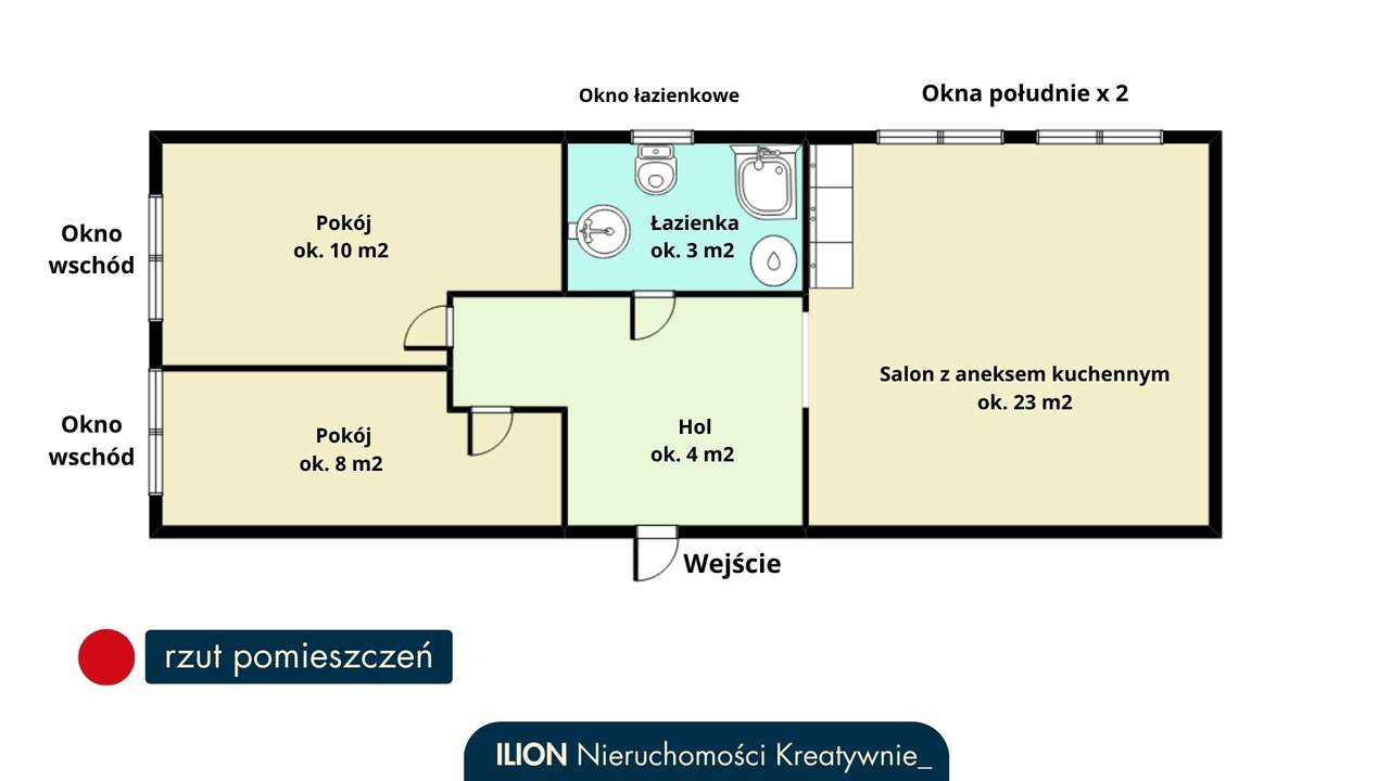 Giżycko | mieszkanie 3 pokoje | 47,31 m2-7