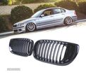 GRELHAS FRONTAIS PARA BMW E46 BERLINA TOURING 01-05 PRETO BRILHANTE - 1