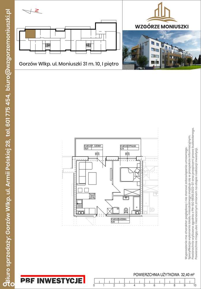 Mieszkanie 2-pokojowe z balkonem, Moniuszki 31M10 - Pełny obrazek: 2/7