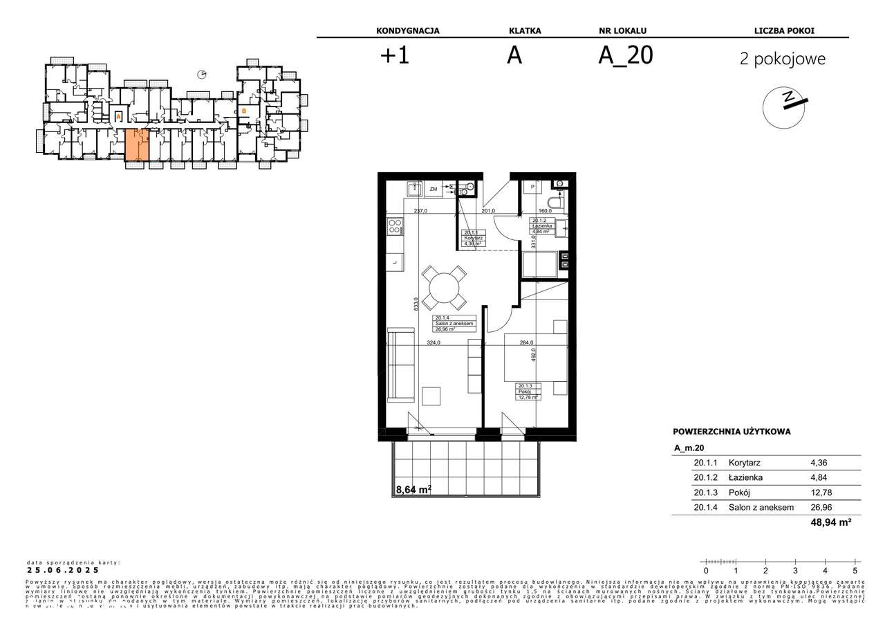 Wilkońskich 3 | mieszkanie 2-pok. | A_m.20 - Pełny obrazek: 2/7