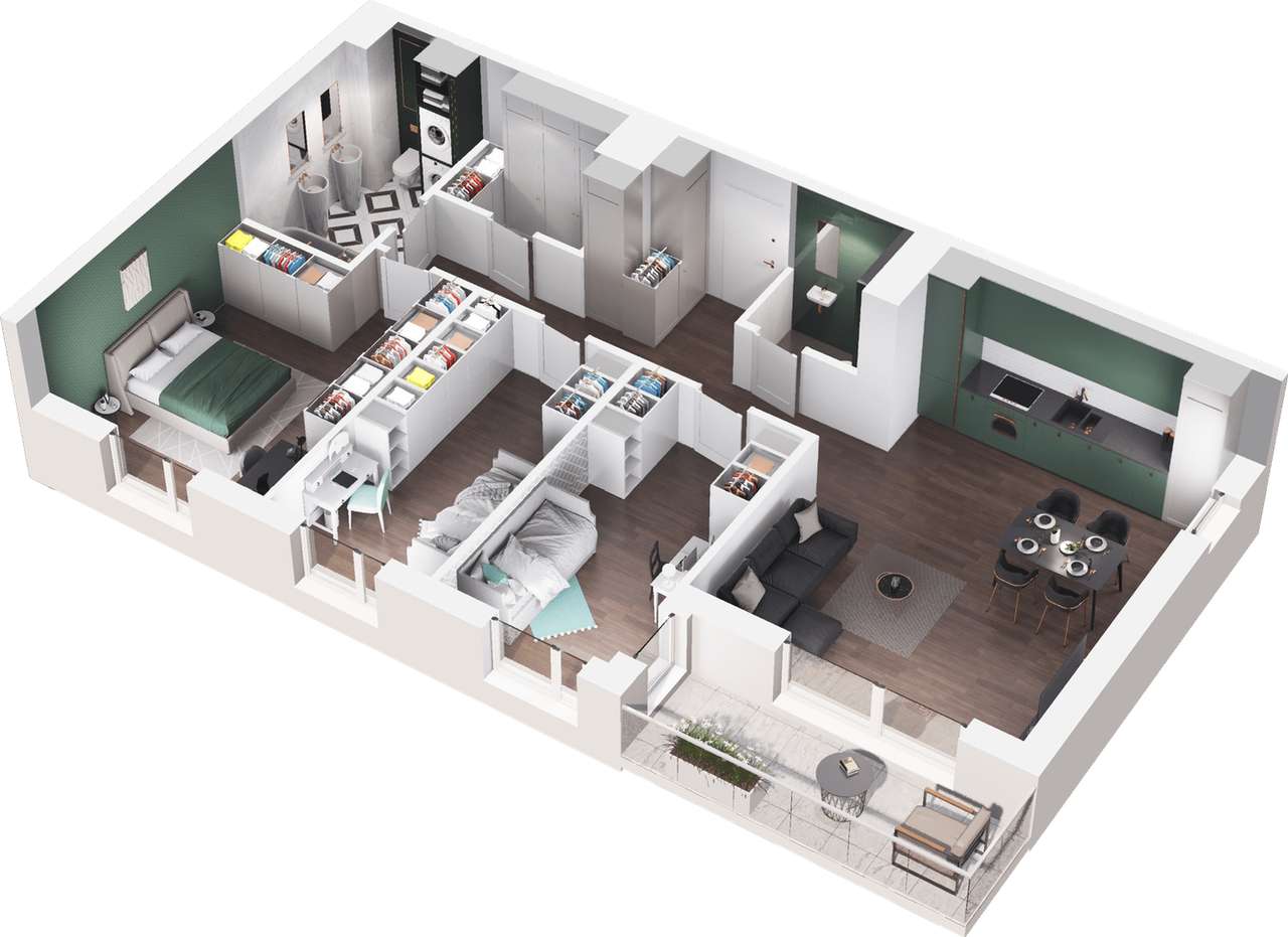 Kolejova 1 | mieszkanie 4-pok. | B.03.40 - Pełny obrazek: 4/9