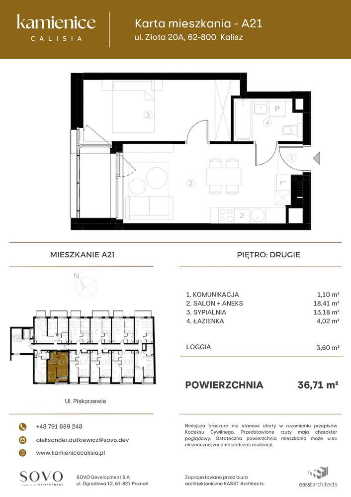 Kamienice Calisia | mieszkanie 2-pok. | A21 - Pełny obrazek: 2/10