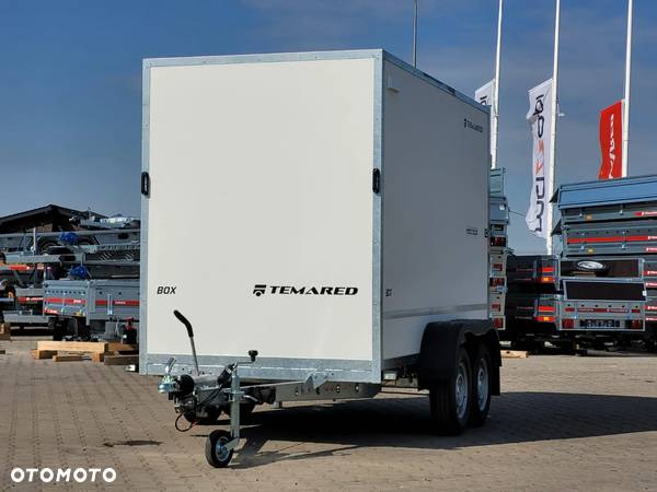 TEMARED TEMARED Przyczepa zabudowana kontener, furgon, box 300x150x180cm DMC2000kg 2-osiowa, podpory tylne, drzwi - 4