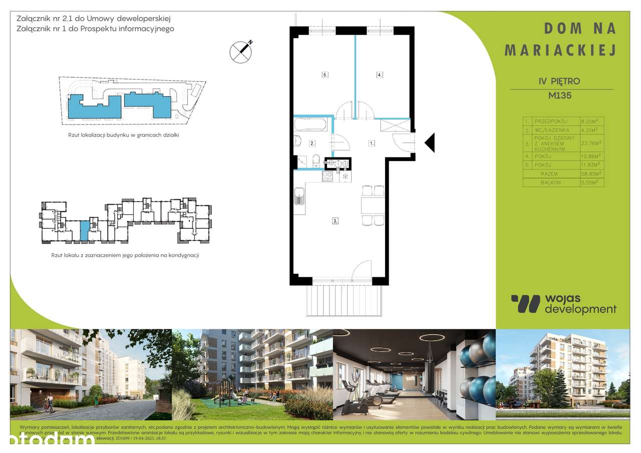Dom na Mariackiej | mieszkanie M135 - Pełny obrazek: 3/8