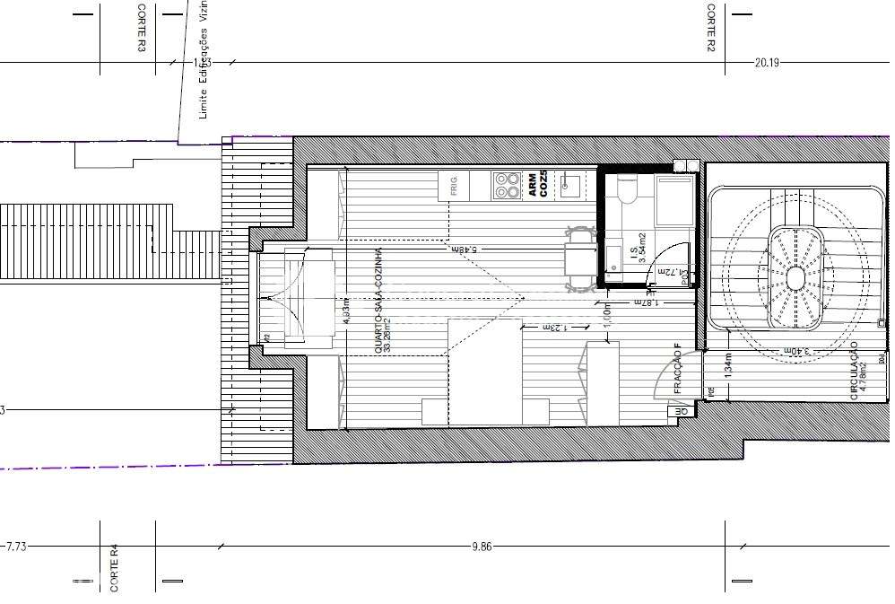 Apartamento T0 novo, mobilado e equipado no centro histórico de Braga-14