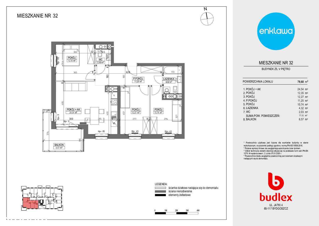 4-pokojowe mieszkanie 77m2 + balkon Bez Prowizji - Pełny obrazek: 2/7