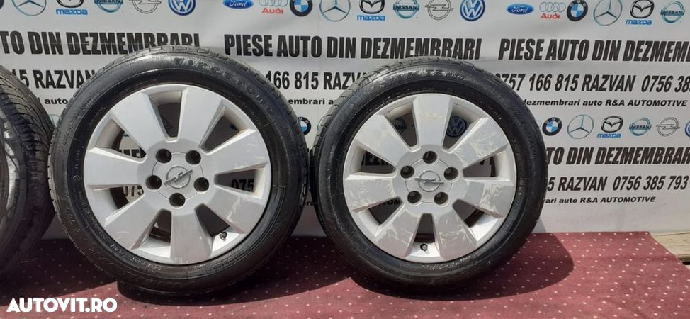 Jante Aluminiu Opel R15 Astra Meriva Zafira 5x108 Anvelope 185/60R15 Jante Aluminiu Opel R15 Astra M - 2