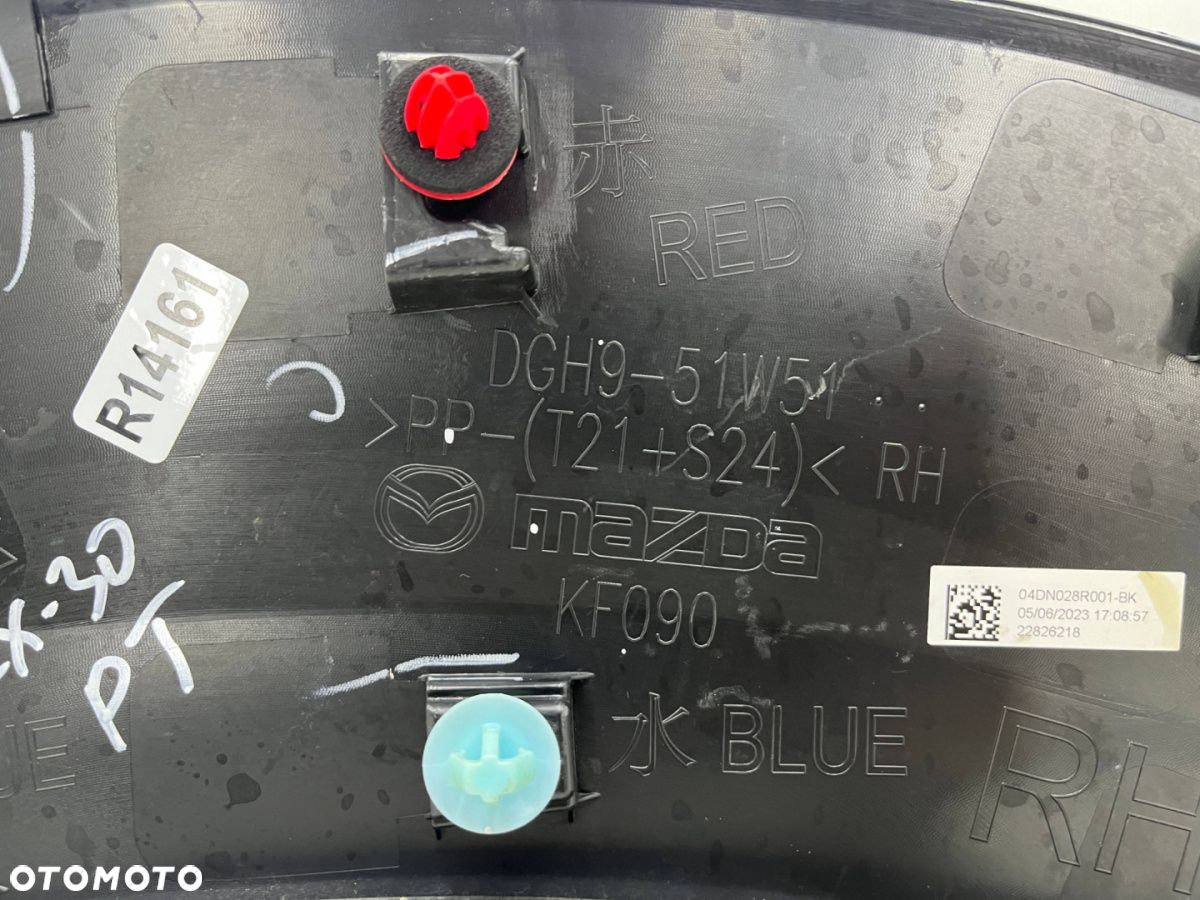 Listwa Mazda CX-30 CX30 2019r.- prawa tylna nakładka błotnika zderzaka dgh9-51w51 - 13