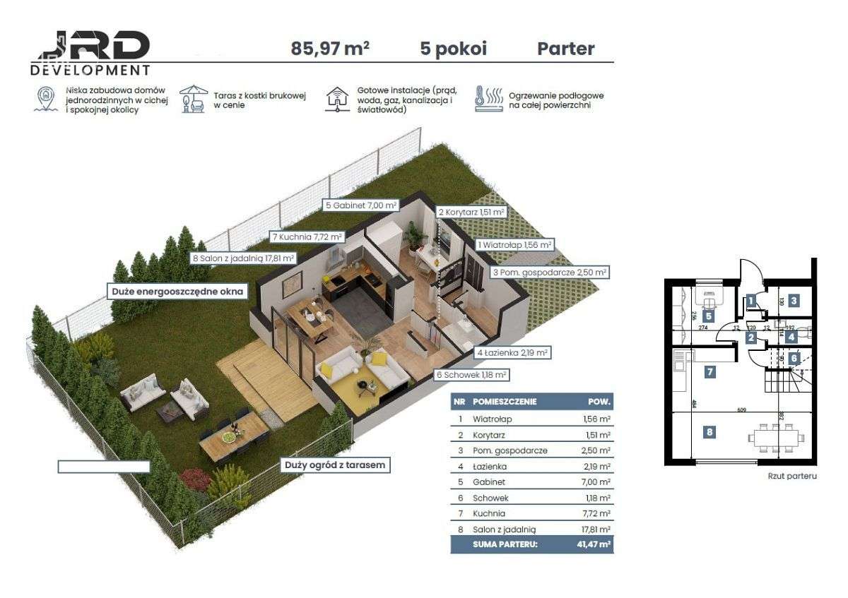 Dom - bliźniak, 85.97m2, Podzamcze / Łęczna-19