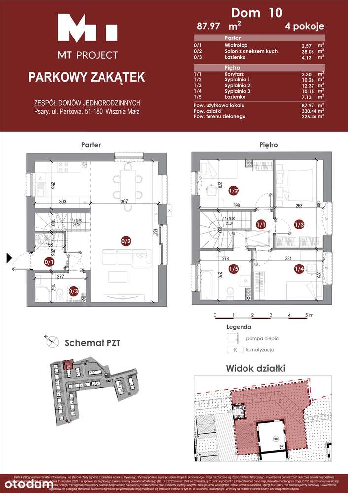 Dom 88 m² z ogrodem 227 m2 . Przy parku. 2 miejsca postojowe . Psary - Pełny obrazek: 2/12