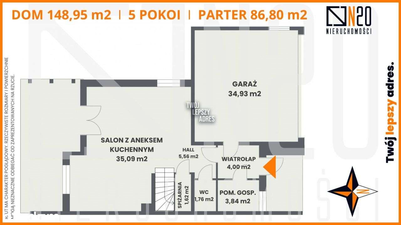 Nowoczesny Dom Z Dwustanowiskowym Garażem - Pełny obrazek: 4/20