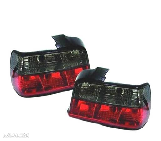 FAROLINS TRASEIROS PARA BMW E36 90-97 PRETO VERMELHO - 1