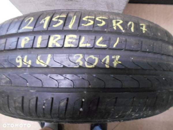 Opona pojedyńcza 215/55r17 pirelli cinturato p7 7,7mm lato jak nowa 3017 - 1