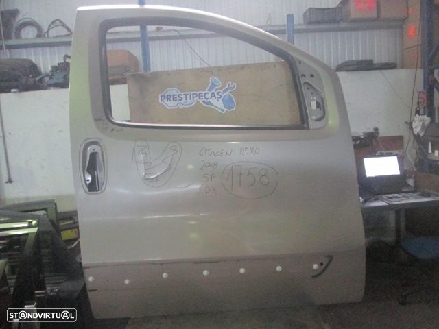 Peça - Porta Por1758 Citroen Nemo 2008 5P Cinza Fd