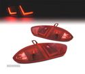 FAROLINS TRASEIROS PARA SEAT LEON 1P 09-12 LIGHT BAR VERMELHO FUMADO FACELIFT LOOK - 1