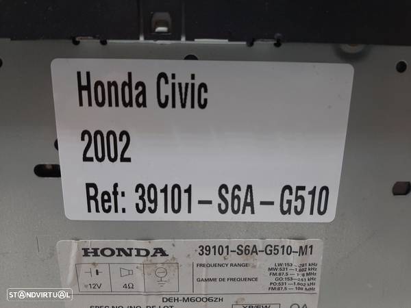 Auto Radio Honda Civic Vii Hatchback (Eu, Ep, Ev) - 5