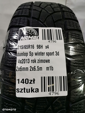 215/65R16 dunlop opony zimowe 6,5mm 4796 - 10