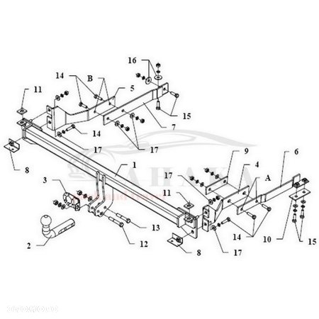 Hak Holowniczy Odkręcany Do Mb Mercedes Benz 190 W201 Sedan 1982-1988 - 3