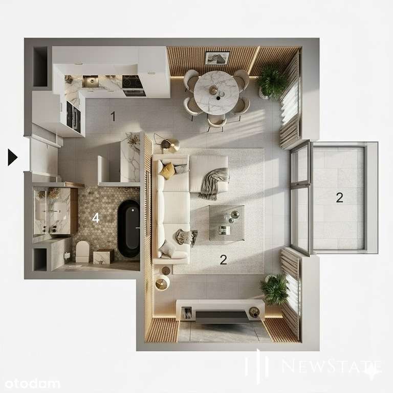 Kawalerka z balkonem | 32 m² | NOHO-0