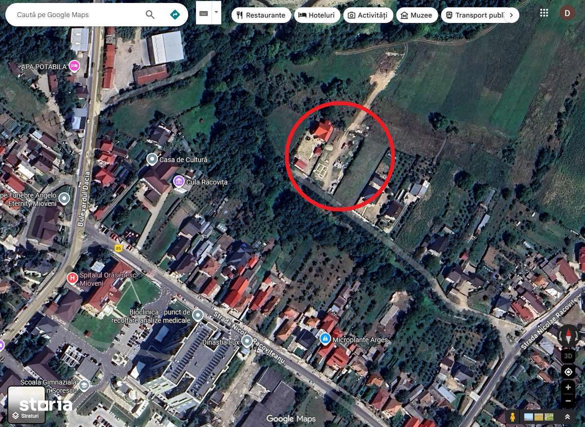 Teren Mioveni, Racovita, la asfalt, toate utilitatile, zona linistita-0