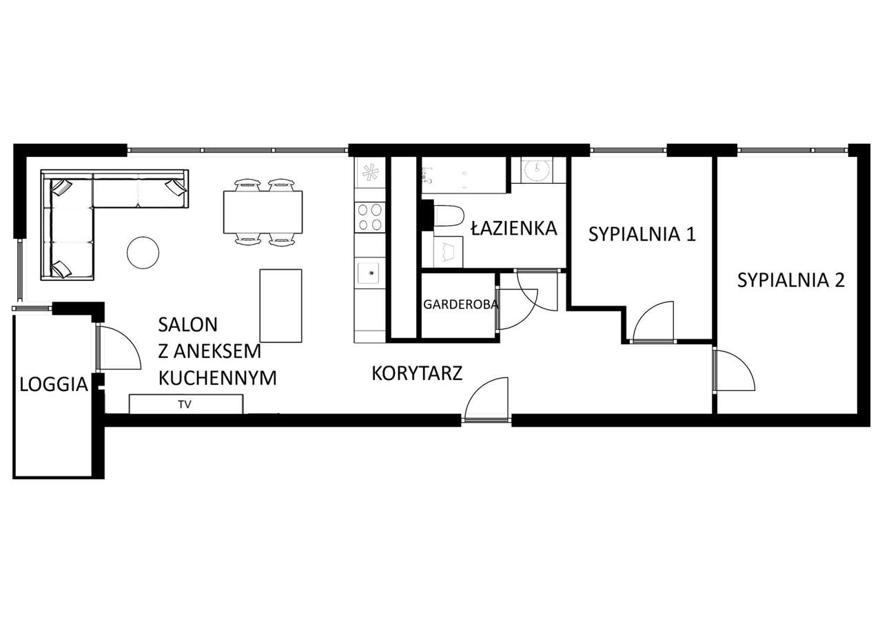 GOTOWE do ZAMIESZKANIA- TRZY pokoje blisko LASKU-1