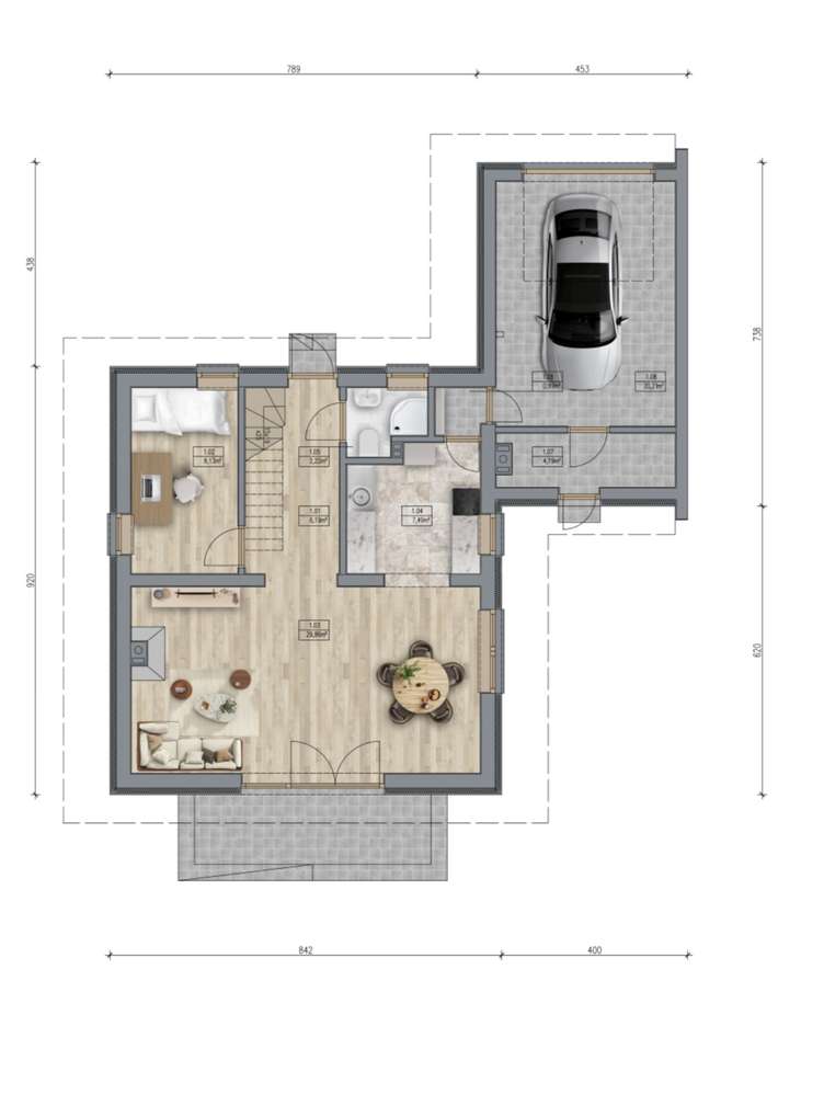 Luksusowe domy w Kębłowie Nowowiejskim - Pełny obrazek: 4/7