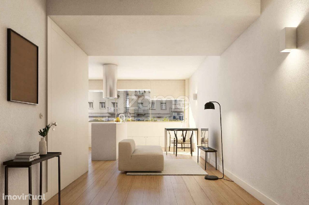 Apartamento novo T2 com 83m2 e uma varanda de 34m2, Porto.