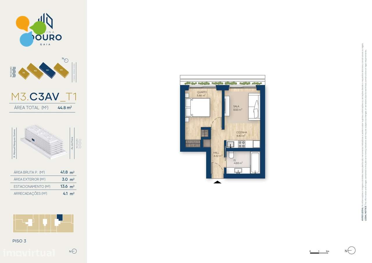 Apartamento T1 Venda em Canidelo,Vila Nova de Gaia-31